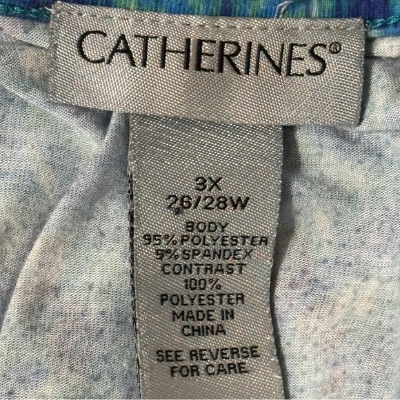 Catherines Blue Relaxed Boxy Tunic, size 3X 26/28W - Picture 10 of 10